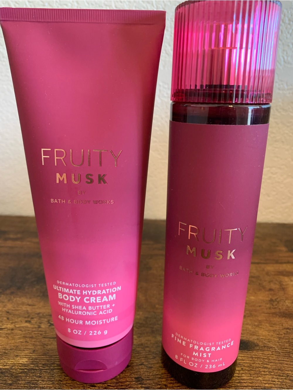 Bath & Body Works Fruity Musk Body Cream & Fine Fragrance Mist